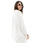 ASOS DESIGN oversized shirt in cheesecloth in white