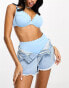 Peek & Beau Fuller Bust Exclusive mix & match scalop underwire bikini top in pastel blue