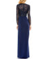 Mac Duggal Embellished High-Heck Bodice Faux Wrap Gown Women's