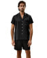 Men's 22 Momme Contrast Trim Short Silk Pajama Set for Men