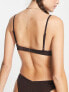 RVCA underwire bikini top in high shine brown