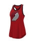 Women's Red Portland Trail Blazers Showdown Scoop-Neck Racerback Tank Top