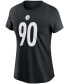 Women's T.J. Watt Black Pittsburgh Steelers Name Number T-shirt