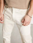 PacSun – Locker geschnittene Jeans in Beige mit Patchwork-Design