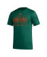 Men's Green Miami Hurricanes Sideline AEROREADY Pregame T-shirt