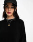 & Other Stories crew neck sweater in black