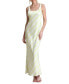 Women's Bias-Striped Square-Neck Maxi Dress