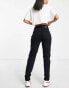 Pieces Kesia high waisted Mom jeans in black