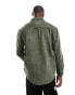 Tommy Jeans chunky cord shirt in army green