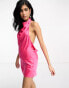 Pretty Lavish backless satin mini dress in pink