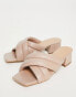 Simply Be Wide Fit soft padded mules in camel