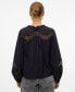 Women's Lace-Inset Long-Sleeve Top