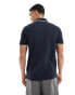 HUGO RED Deresino tipped polo shirt in navy