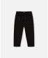 Toddler Boys Stretch Twill Pleated Knee Jogger Pants Black