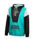 Men's Turquoise, Black Vancouver Grizzlies Hardwood Classics Highlight Reel Windbreaker Half-Zip Hoodie Jacket