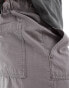 Selected Homme loose fit elasticated waistband ripstop trousers in grey