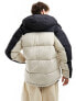 Columbia Snowqualmie hooded puffer jacket in STONE