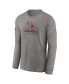 Men's Heather Gray Arizona Cardinals Sideline Performance Long Sleeve T-shirt