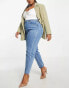 ASOS DESIGN Curve slim mom jeans in mid blue