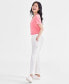 Petite Mid-Rise Pull-On Straight-Leg Jeans, Created for Macy's