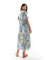 Nobody's Child Starlight midi dress in tile fruit print