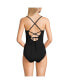 Women's Chlorine Resistant Lace Up One Piece Swimsuit