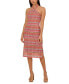 Women's Crochet Stripe Halter Sleeveless Sheath Dress