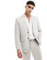 Selected Homme linen mix suit jacket in beige