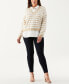 Plus Size Striped Layered Long Sleeve Sweater