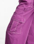 Native Youth straight leg twill cargo trouser co-ord in purple