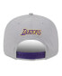 Men's Gray Los Angeles Lakers Chenille Band 9FIFTY Snapback Hat