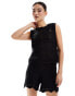 Vero Moda crochet knitted shorts co-ord in black