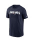 Men's Navy New England Patriots Primetime Wordmark Essential T-Shirt