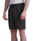 Men's Slim-Fit Diamond-Grid Logo-Print 7-1/2" Drawstring Shorts, Created for Macy's