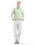 GANT shield logo half zip sweatshirt in light green