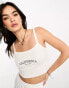 ONLY 'california' cropped top co-ord in white