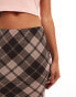 Miss Selfridge check maxi skirt in pink check