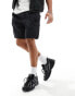 River Island cargo shorts in black