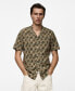 Men's Flowing Regular-Fit Printed Shirt