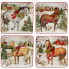 Christmas on the Farm 4-Pc. Dessert Plate asst.