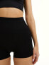 ASOS 4505 Icon seamless rib high waist shorts in black