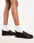 Yours slip on trainers in black