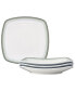 Colorscapes Layers Square Dinner Plate Set of 4, 10.75"