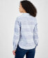 Women's Beach Stripe Cotton Roll-Tab Shirt