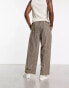 COLLUSION textured trouser in brown