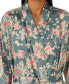 Long Floral-Print Satin Kimono Robe