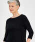 Women's Boat-Neck 3/4-Sleeve Top, Created for Macy's