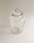 Glass cleaning jar with lid