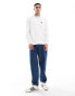 Tommy Jeans badge logo knit jumper in white