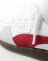 Puma Palermo leather trainers in white and red